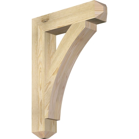 Ekena Millwork Thorton Craftsman Rough Sawn Bracket, Douglas Fir, 4"W x 20"D x 28"H BKT04X20X28THR04RDF